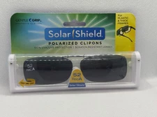 Solar Shield Polarized Clip on Sunglasses 52 recA W/Case, Scratch Resistant