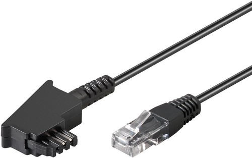3x DSL-/VDSL-Routerkabel; Kupferleiter (CU), TAE-F-Stecker > RJ45-Stecker (8P2C)