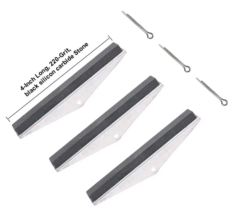 Juego de piedras de afilado cilíndrico 3 piezas 4" de largo piedras de repuesto grano 220 Foto 2 de 2