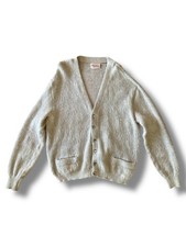 Vintage Mohair Cardigan Mens Size 54 Fuzzy Grunge Kurt Cobain Rockabilly