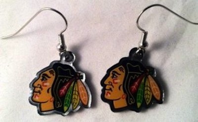 Chicago Blackhawks Dangle Earrings - ''MINCO'' 