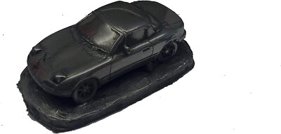 MX5 with hard top and raised he ref124 BLACK  1:92 Scale Model Made in Sheffield