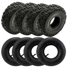 TRENO DI 4 GOMME QUAD 4.10-4  4 POLLICI PNEUMATICI RUOTA CON CAMERE D'ARIA