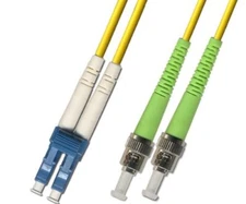 6M (19.68ft) OS2 LC/UPC to ST/APC Fiber Optic Cable Duplex Singlemode 9/125