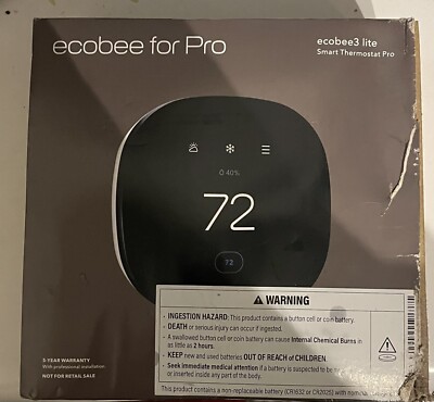 Ecobee3 Lite Smart Thermostat Pro, EB-STATE3LTP-02