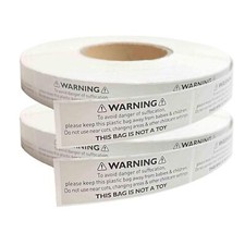 Safety Suffocation Warning Stickers for Plastic Polythene Bags, 2000PCS, 4000PCS