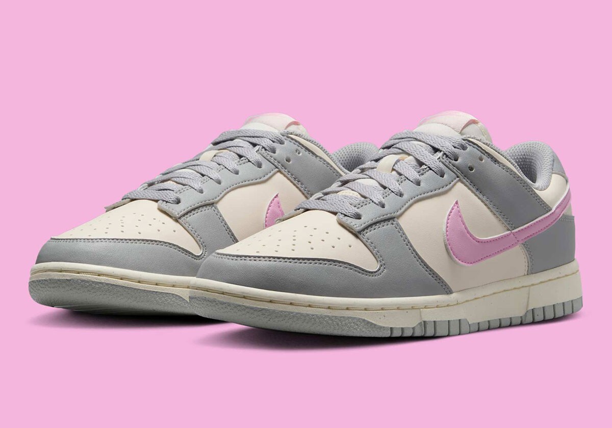 Nike Dunk Low Next Nature Women's Grey & Pink Sports Sneaker
