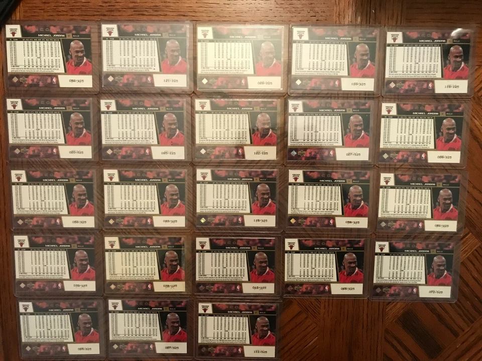 1998-99 UD UPPER DECK ENCORE F/X MICHAEL JORDAN GOLD PRIZM REFRACTOR /125 INSERT - Image 2 of 2