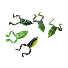 50Pcs Topwater Rubber Frog Fishing Lures Realistic Frog Bait Hook 6cm 16g W/ Box