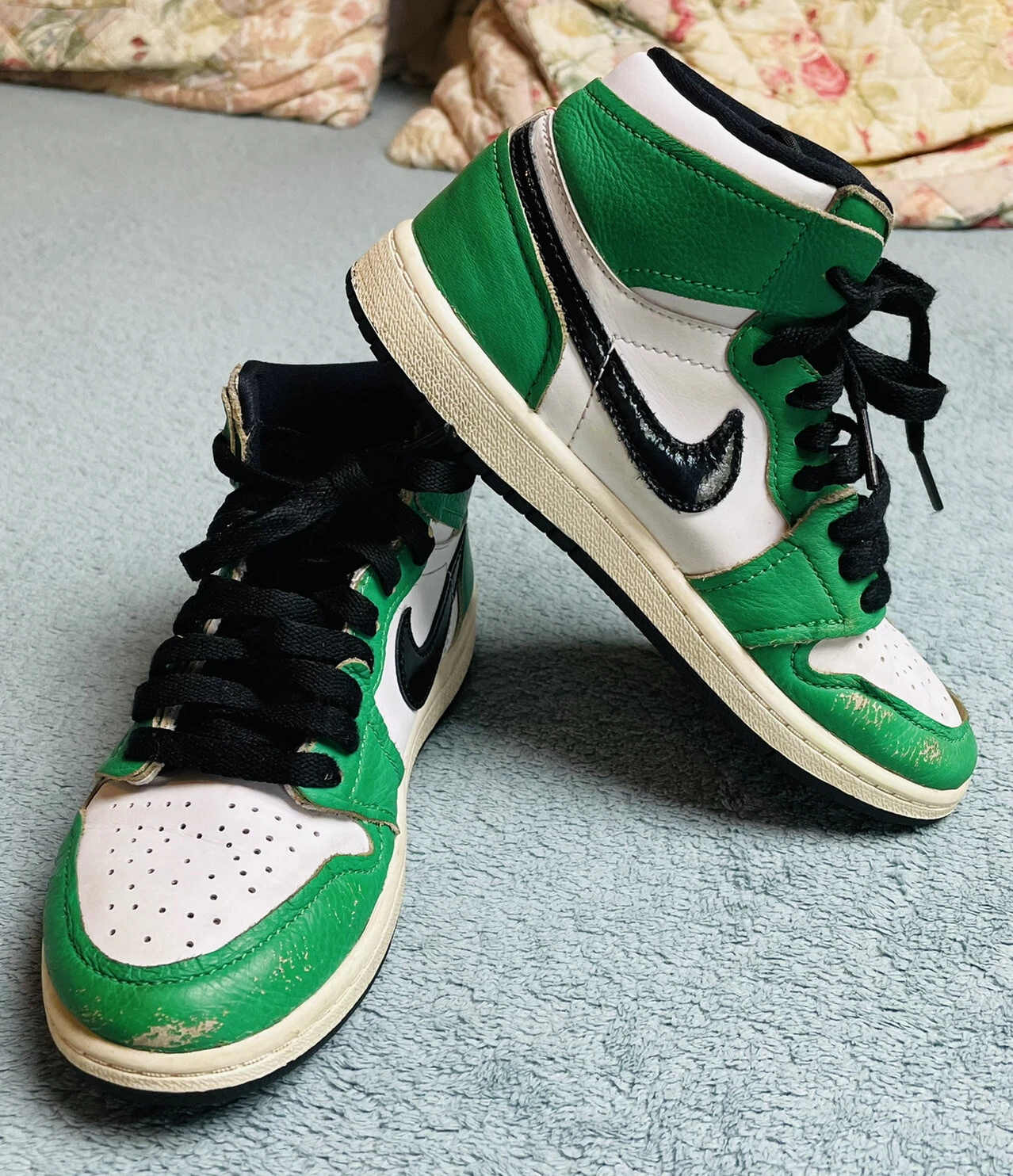 Jordan 1 retrò alto og verde fortunato gioventù 1 5