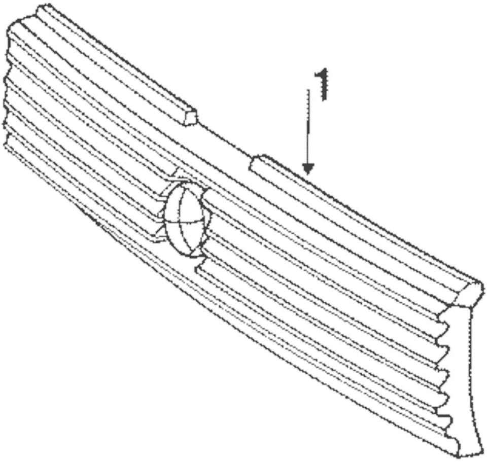 Новая оригинальная решетка переднего радиатора для Volkswagen Fox 1986-1993 годов выпуска с эмблемой VW от оригинального производителя - Изображение 2 из 2