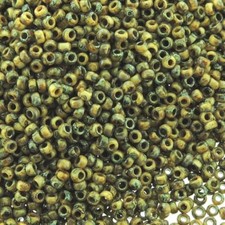 Miyuki Round Seed Beads Size 15/0 Picasso Brown Tan Matte 8.2Gram Tube 15-4517