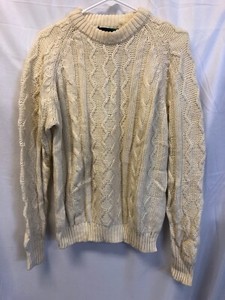 mens cream fisherman sweater
