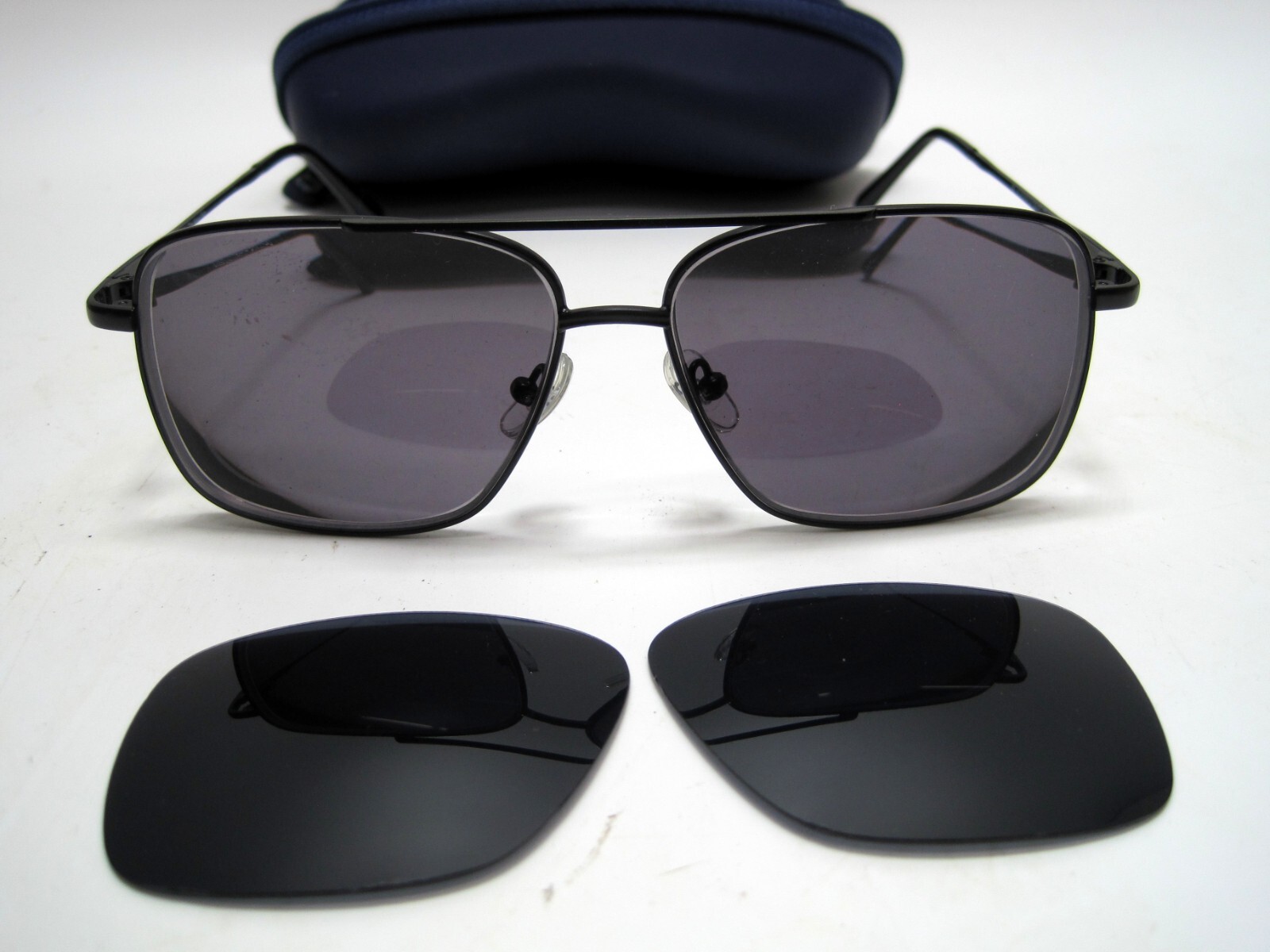 Black Solid Full Rim Square Vincent Chase Polariz… - image 2