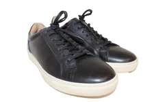 Vince Camuto VY Cowon Black Leather Lace Up Casual Shoes Sneakers Mens Sz 10 M
