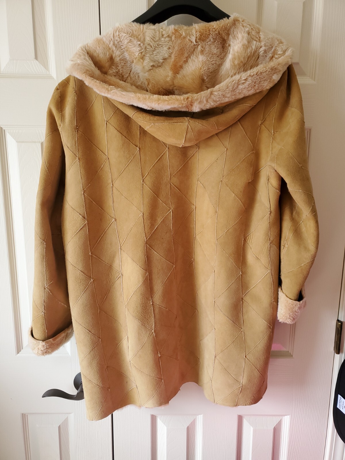 CPL Tan Shearling Coat Jacket Tan Sheepskin Jacket Vintage Retro Boho image 2