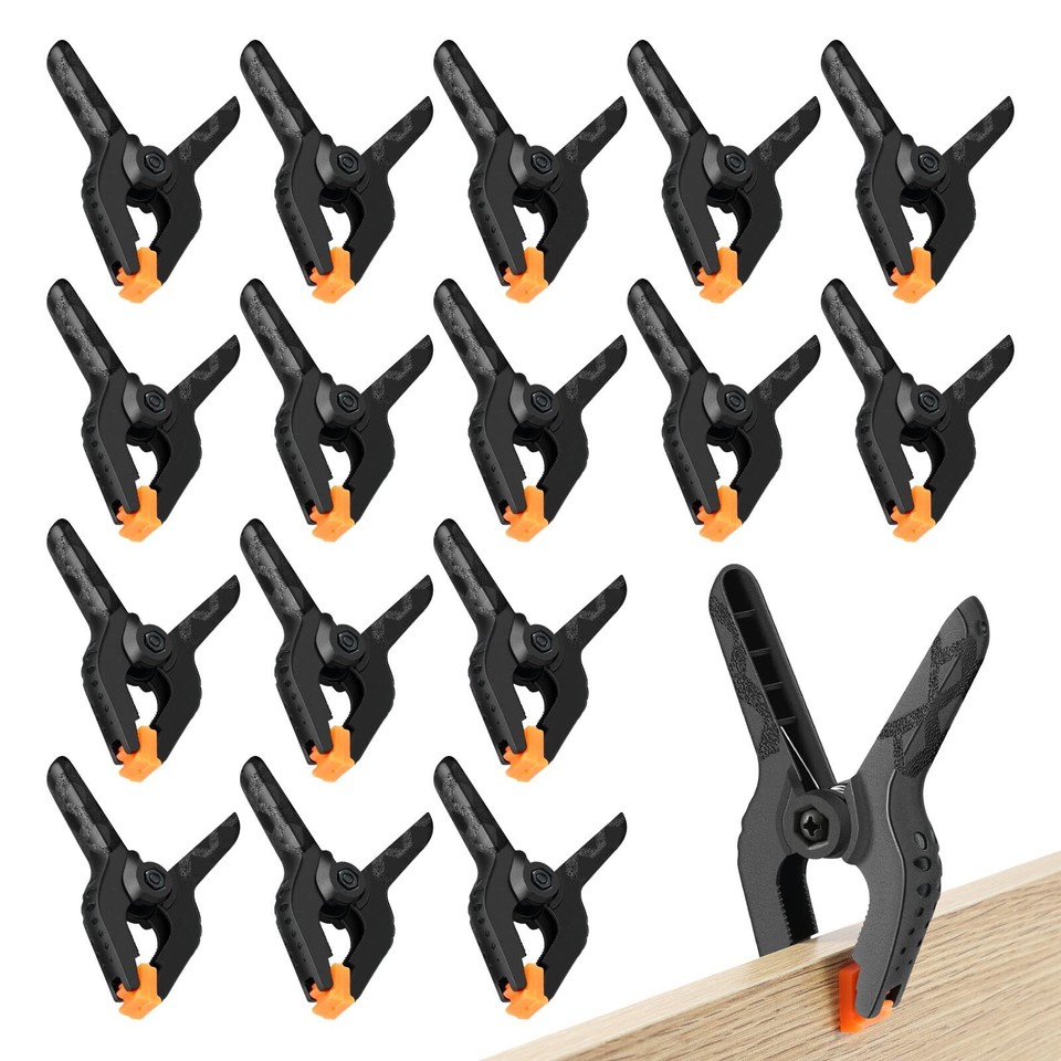 16 Pack Spring Clamps 3.5 Inch Small Clamps for Backdrop Stand, Heavy