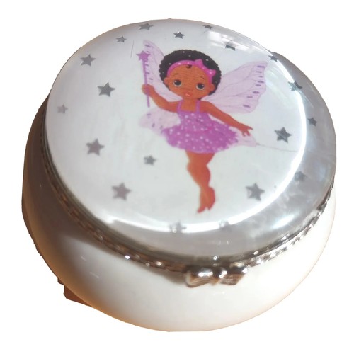 Tooth Fairy Box African American Black Girl Teeth Treasure Jewelry Keepsake New - Picture 6 of 17