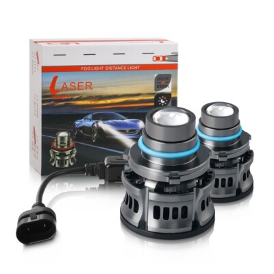 2X H11 H7 LED Laser Headlights Bulb 9006 White Projector Auto Fog Lights 6500K
