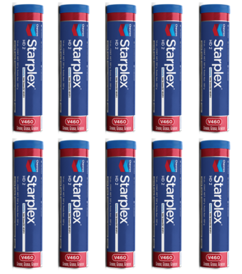 10 Pack Chevron Starplex HD 2 Grease; Formerly Delo ESI HD EP 2