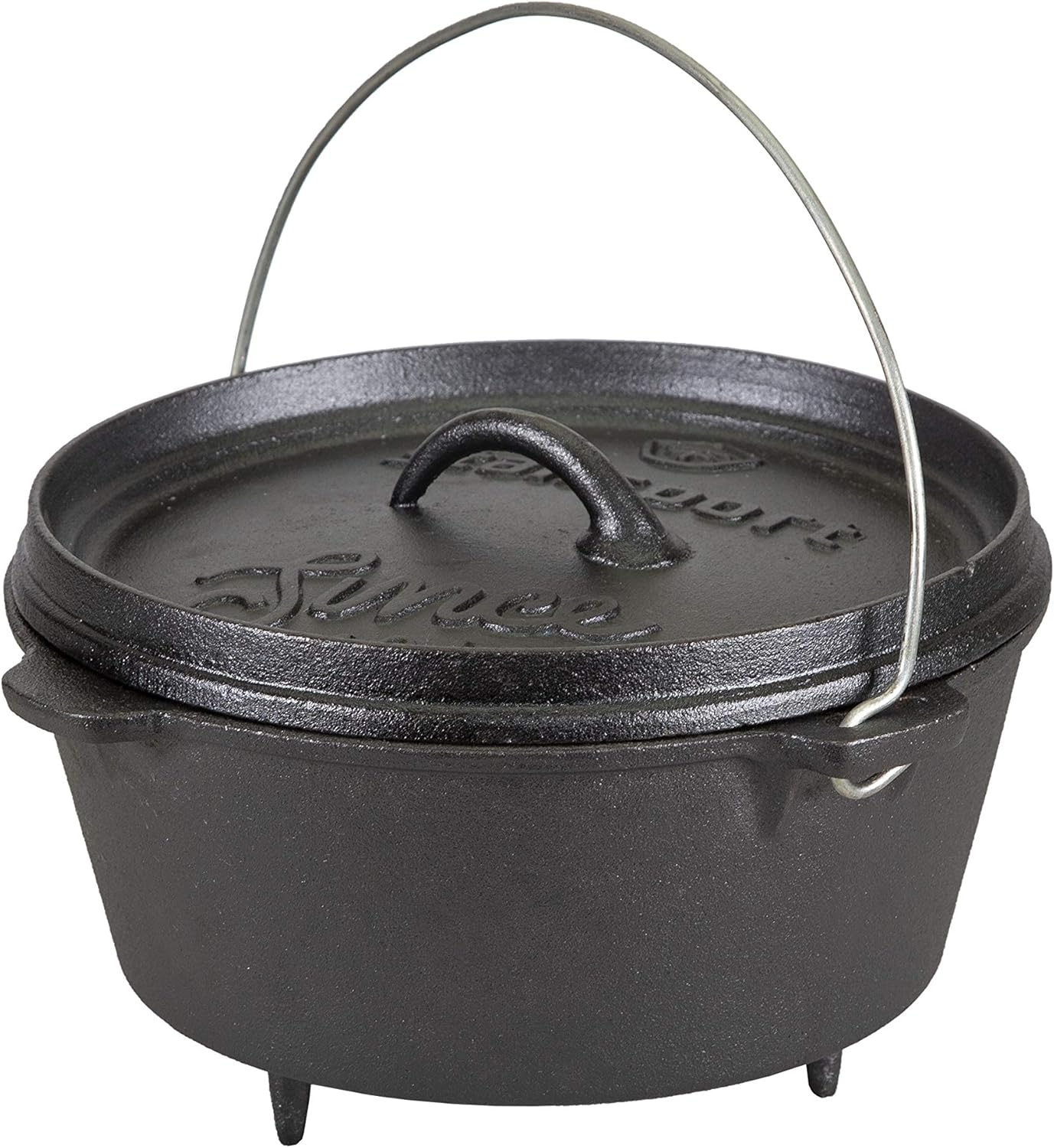 Pre-Seasoned Cast Iron Dutch Oven for Even Heat & Durability  