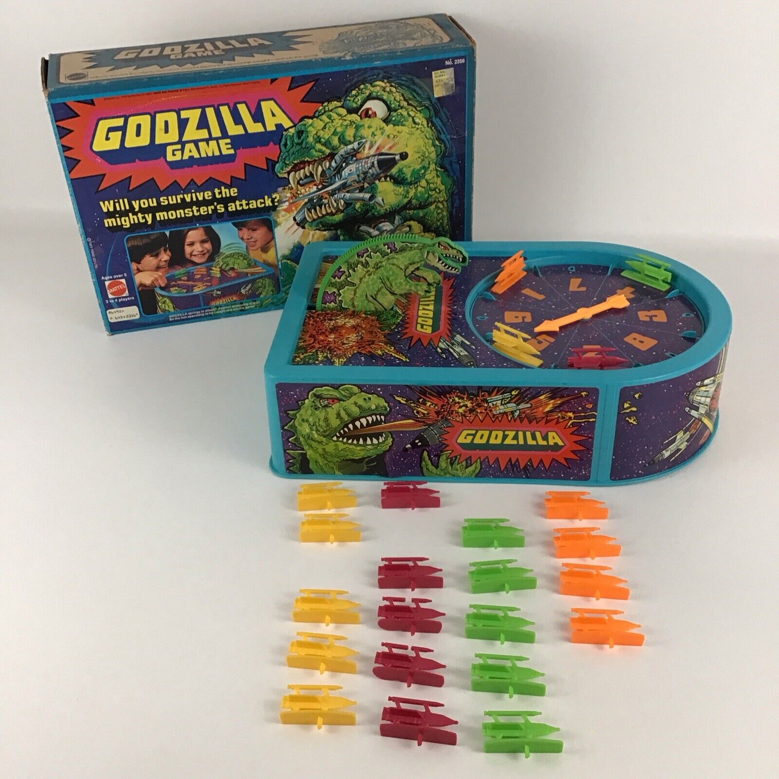 GODZILLA Game Vintage 1977 Mattel Excellent with Box Missing Instructions & 1 Pc