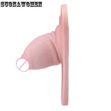 Silicone Chastity Cage Realistic Sleeve Slave Belt Triangle Screw Lock for Men