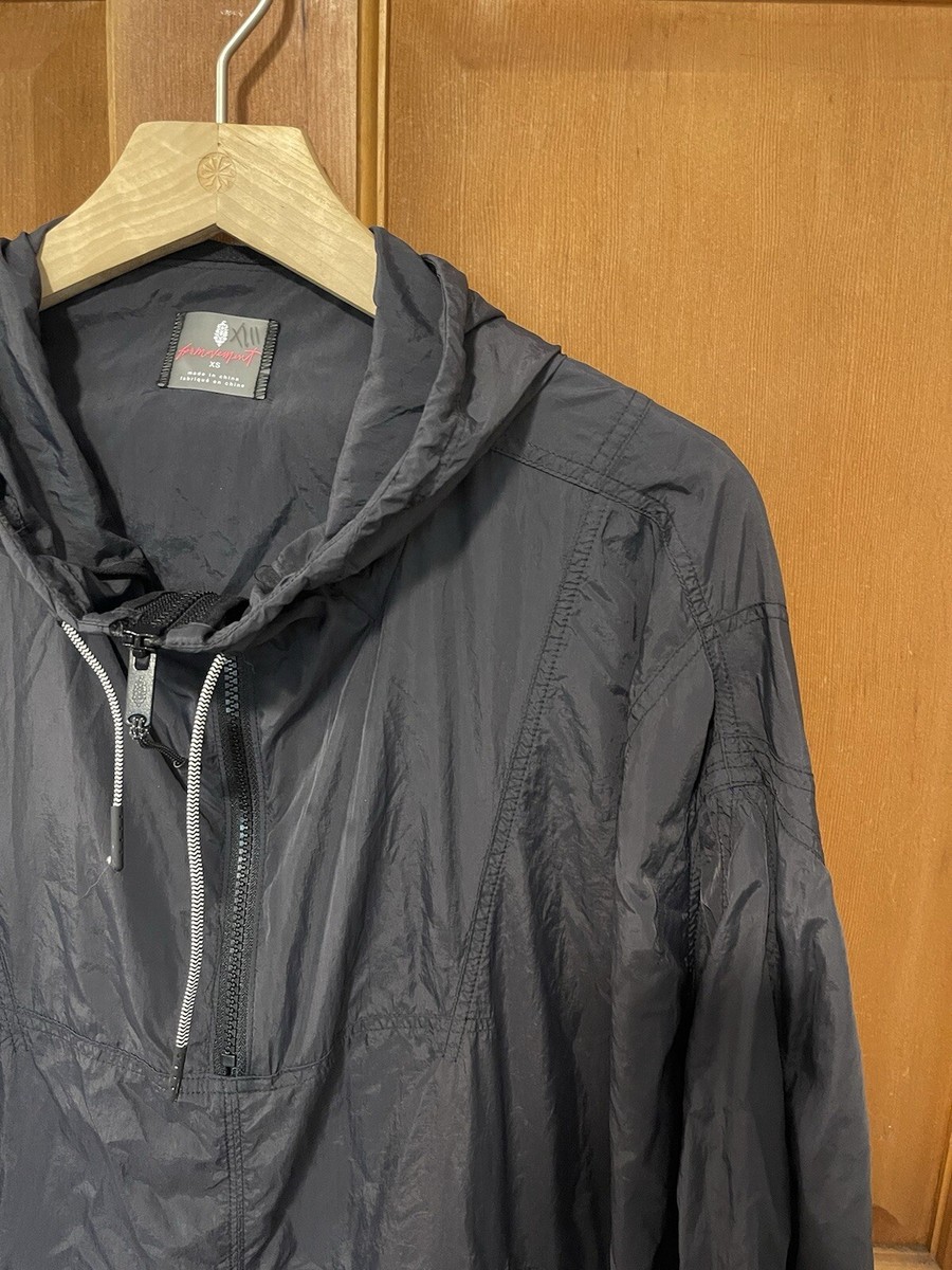 FP Movement Free People Black 1/4 Zip Windbreaker Jacket Anorak Women’s XS View 3