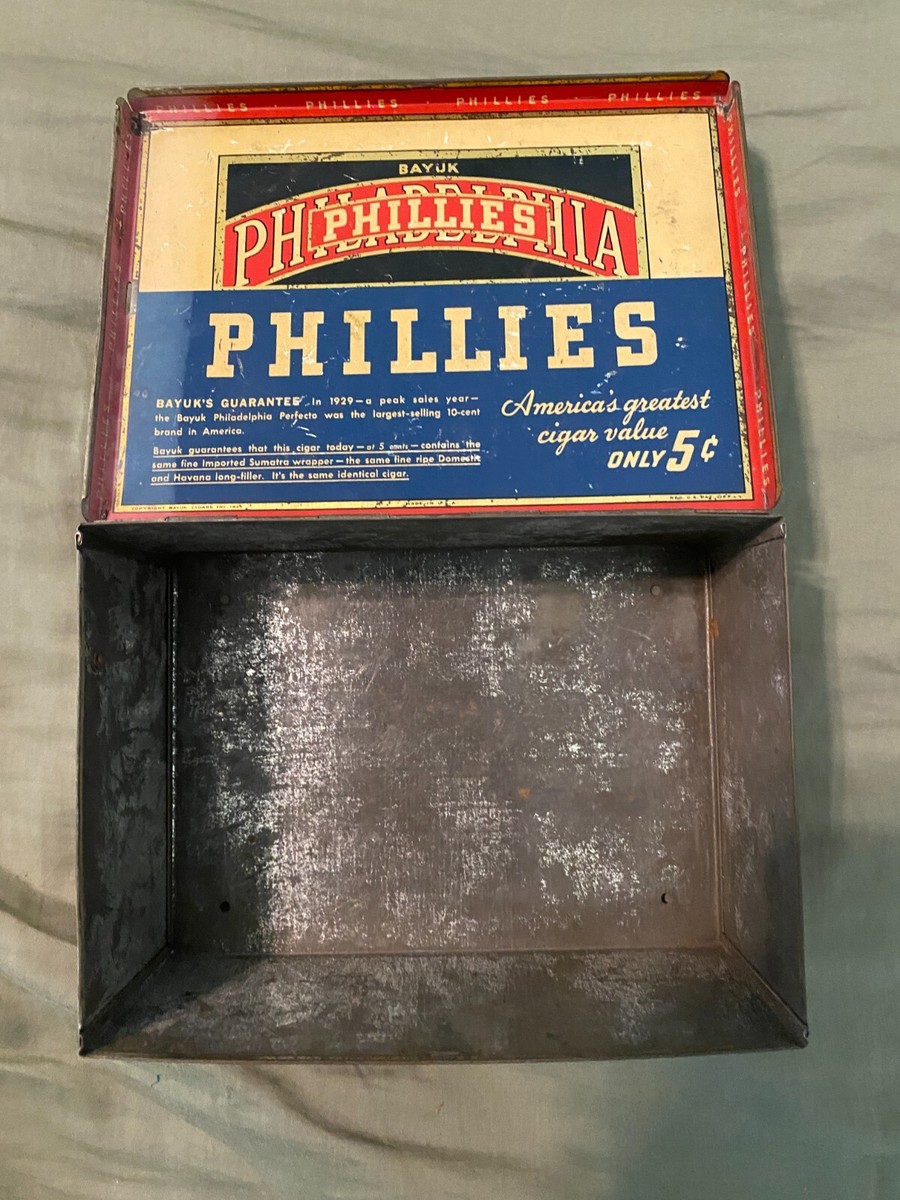 Vintage Bayuk Philadelphia Phillies Perfecto Metal Cigar