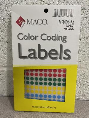 MACO Multi Color Coding Labels 1/4''-MR404-A1