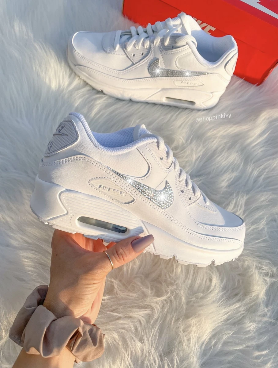 women's all white 'air max 90