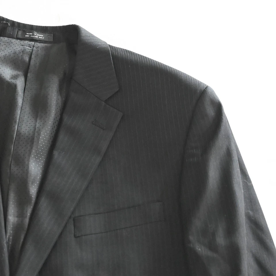 Костюм мужской шерстяной кашемировый Alfani 44R 40x28 черная полоса - Изображение 2 из 4