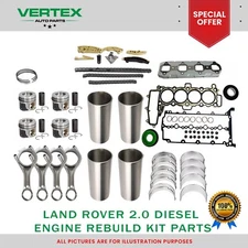 Bearings With Engine Rebuild Kit Parts Fits LAND ROVER JAGUAR 2.0 Diesel 204DTD