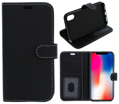 Für Samsung Galaxy A01 Hülle, Cover, Flipbook, Geldbörse, Folio, Leder/Gel