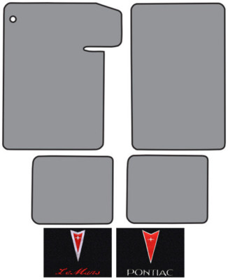 1964-1965 Pontiac LeMans Loop Carpet Logo Floor Mat 4pc