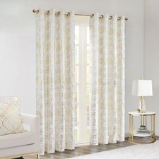 White And Gold Luxury Curtains 96 Inches Long For Living Roommodern Elegant Room