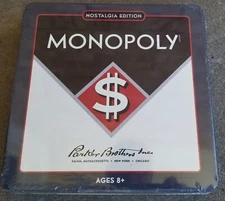 Monopoly Nostalgia Editon in Collectible Tin Vintage 1937 Classic Board Game New