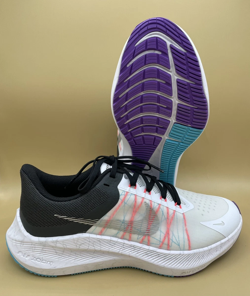 Size 5 NIKE WOMENS ZOOM WINFLO 8 CW3421 103 shoes Blk Wht Running Sneakers New