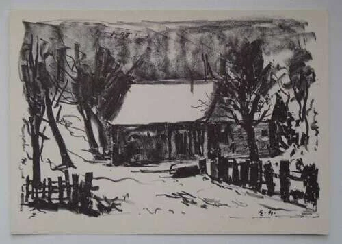 Ernst Huber Wien 1896 1960 -- originale Lithografie, in der Platte monogrammiert