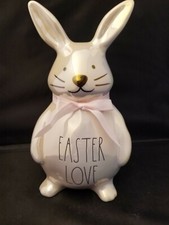 Rae Dunn HTF Iridescent Easter Bunny  EASTER LOVE  LL 12"