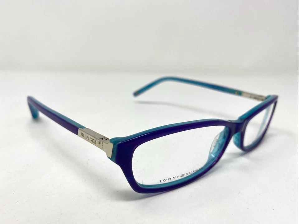Tommy Hilfiger TH 1063 DHX 54-15–140 Teal/Purple Full Rim Eyeglasses Frame 3339 - Image 3 of 4