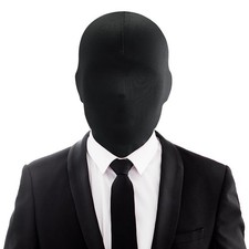 2PCS Black Full Face Mask Faceless Spandex Hood Halloween Cosplay Costume Unisex
