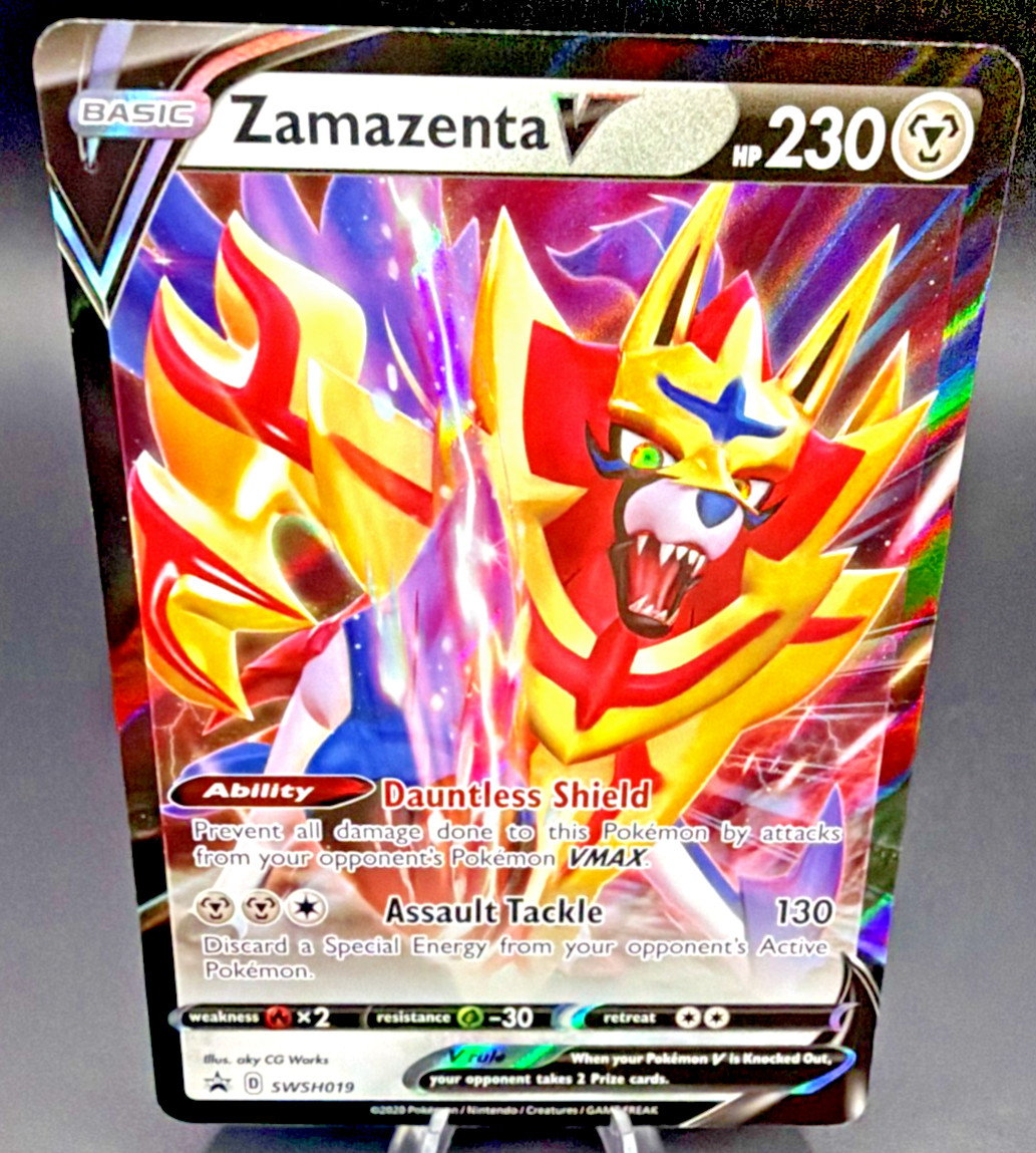 Zamazenta V SWSH019 Ultra Rare Pokemon Black Star Promo NM