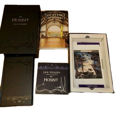 The HOBBIT Book Box Set Ltd Editionl Tolkein 2000 MAP Hardcover  CD Postcards