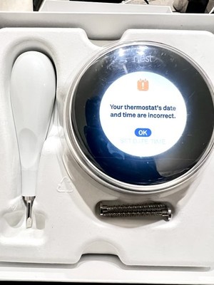 Black Matte Google Nest 3rd Gen Programmable Thermostat T3016US
