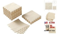 100 Pack Cocktail Napkin 2-Ply Scalloped Edged Dessert Napkins Milky-White