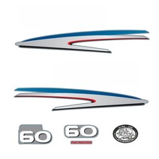 Replace Yamaha 60 HP two stroke outboard engine Top Cowl Cove Decal Sticker Kit