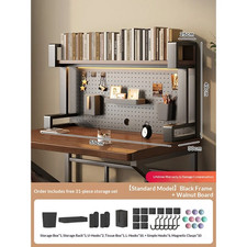 Organizador de Estante de Escritorio con Tablero de Clavijas Elevador/Noriser Estantería de Escritorio Tienda de Mesa