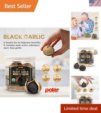 Deliciously Sweet Organic Black Garlic 5oz - Whole Bulbs, Easy Peel for Cooking