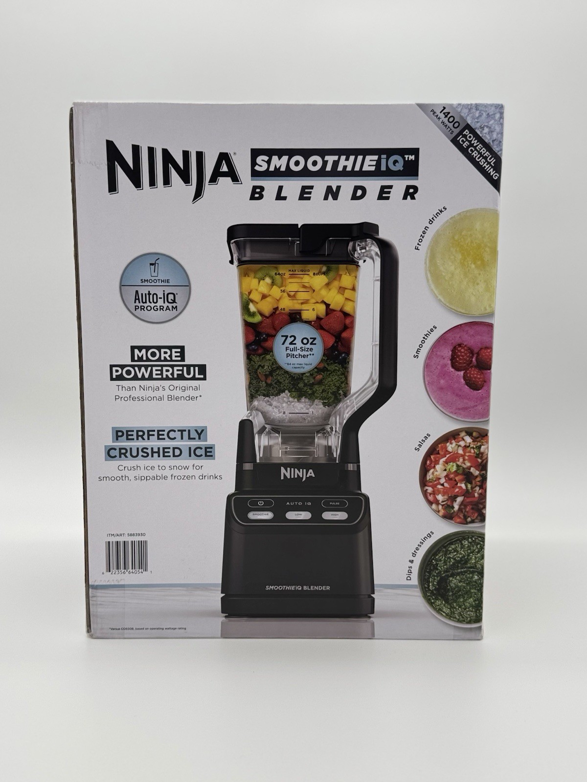 Ninja SMOOTHIEiQ Blender 1400 Peak Watts, 72-oz. Pitcher
